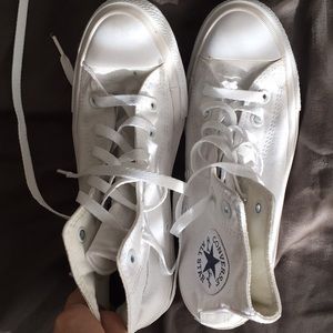 White Converse II High Tops size 8.5